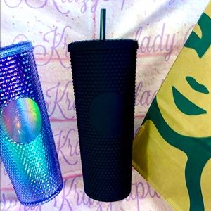 Matte Black Venti Studded Starbucks